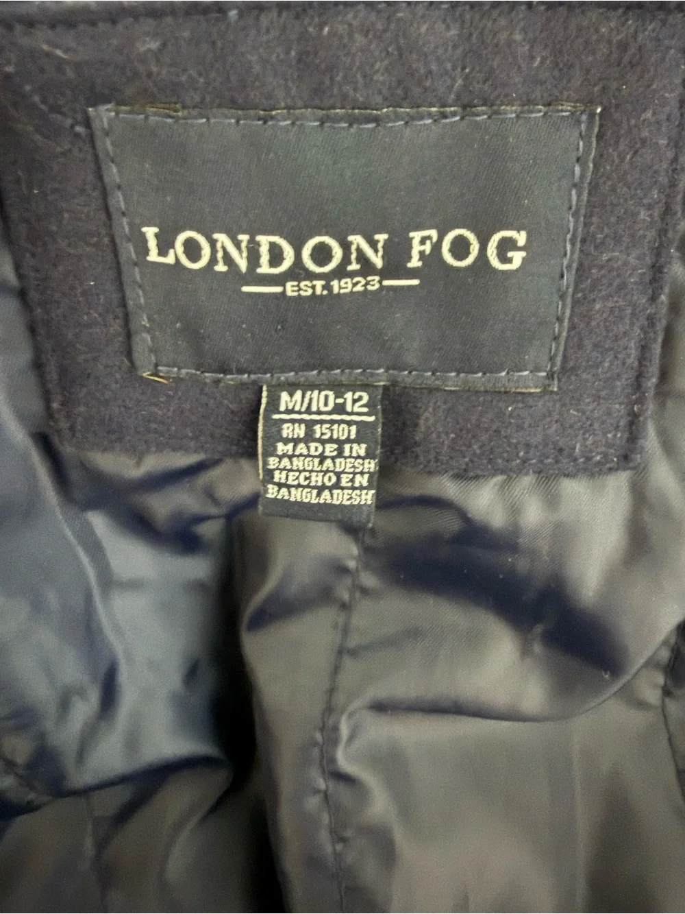 London Fog Kids Navy Pea Coat